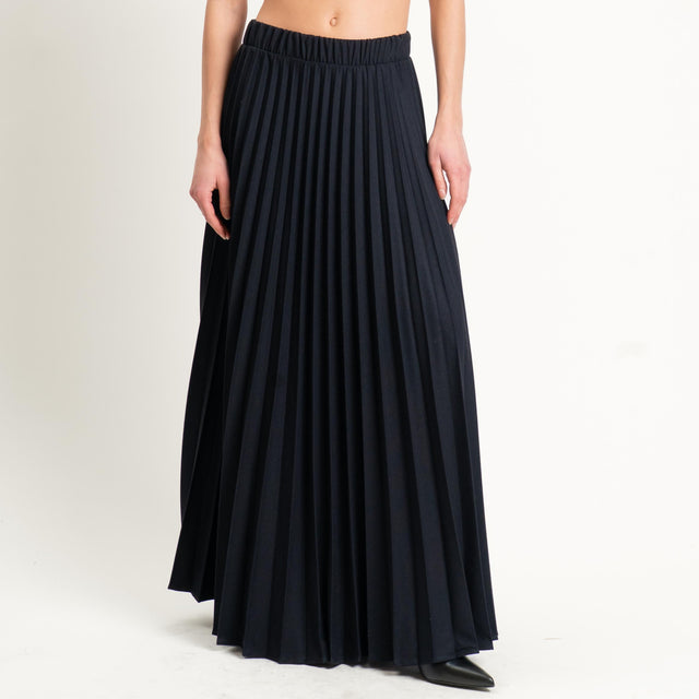 Vicolo-Gonna plissè elastico in vita - nero