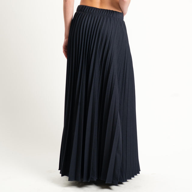 Vicolo-Gonna plissè elastico in vita - nero