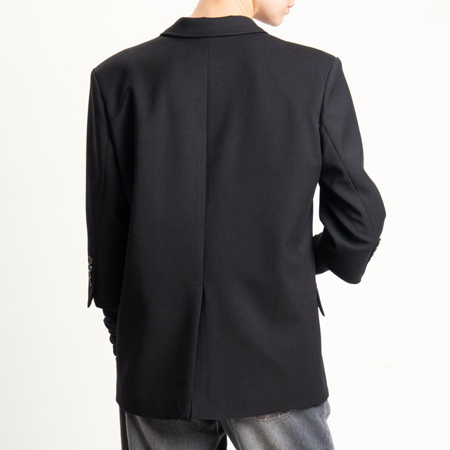 Vicolo-Giacca doppiopetto con guanti - nero