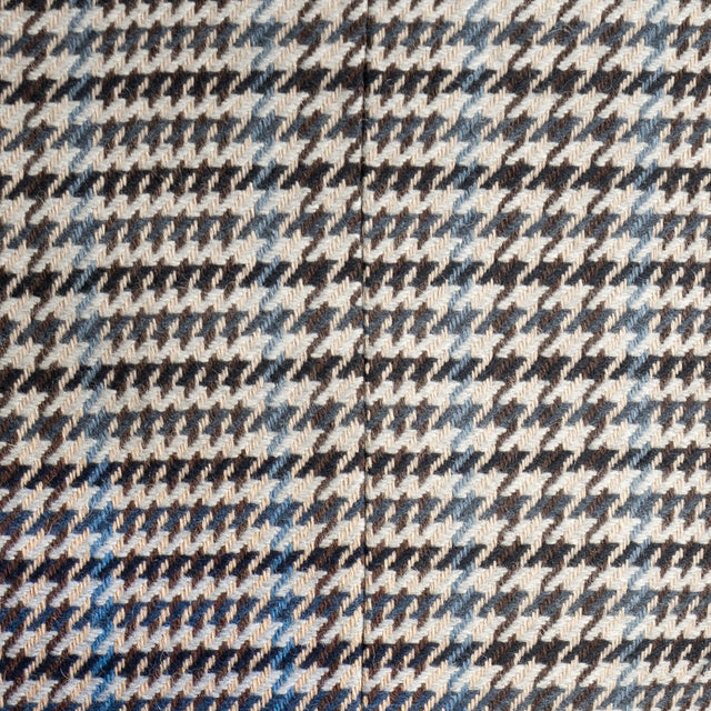 Vicolo-Giacca pied de poule misto lana con cappuccio - moro/latte/azzurro