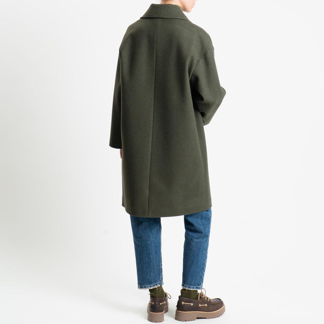 Vicolo-Cappotto misto lana egg fit - militare