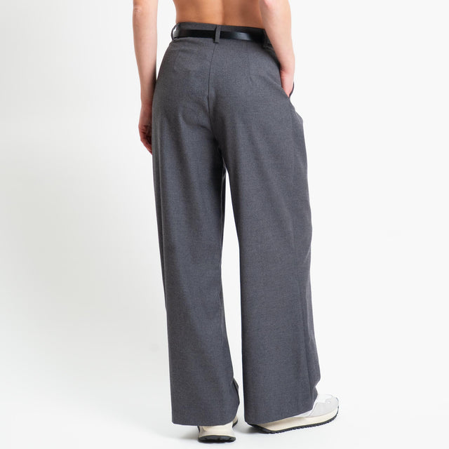 Vicolo-Pantalone pinces con cintura - antracite