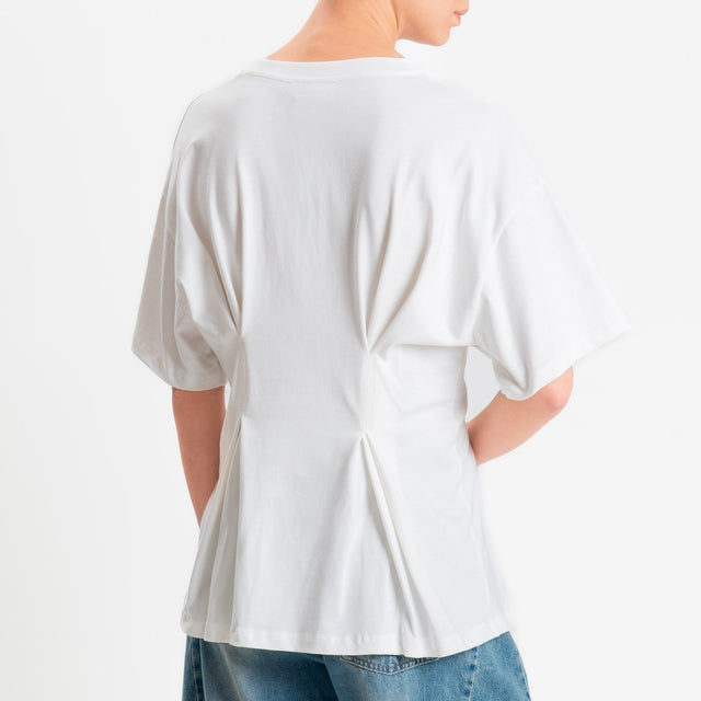 Vicolo-T-shirt con riprese davanti - bianco