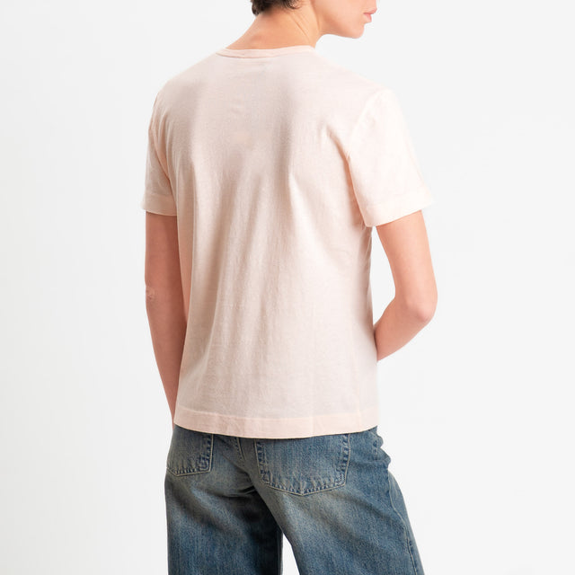 Vicolo-T-shirt chester mezza manica - pink