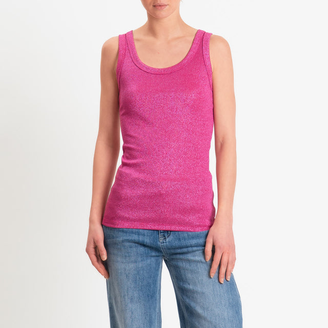 Vicolo-Top in lurex - fucsia