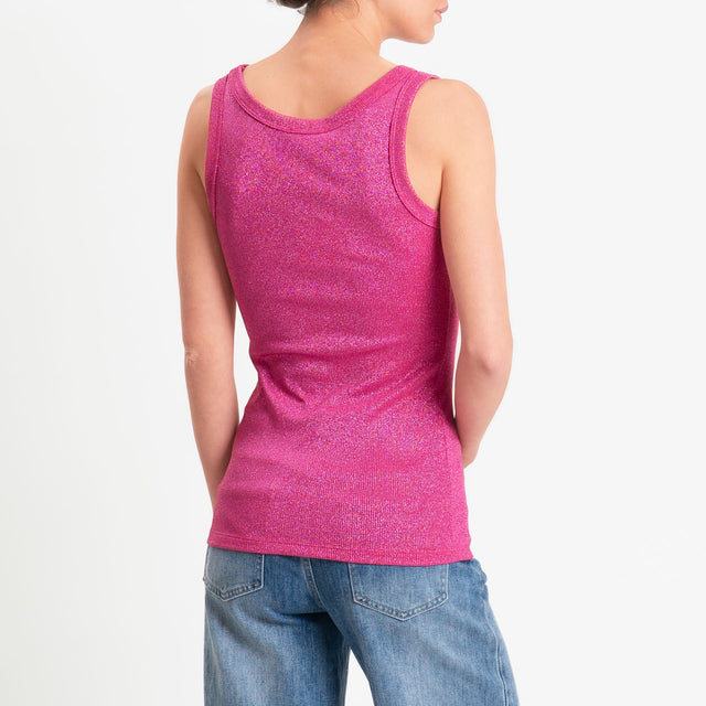 Vicolo-Top in lurex - fucsia