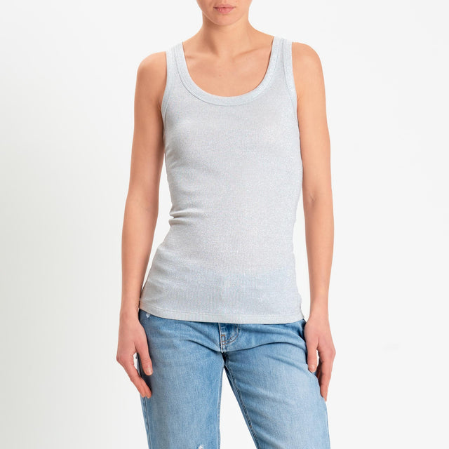 Vicolo-Top in lurex - naturale/argento