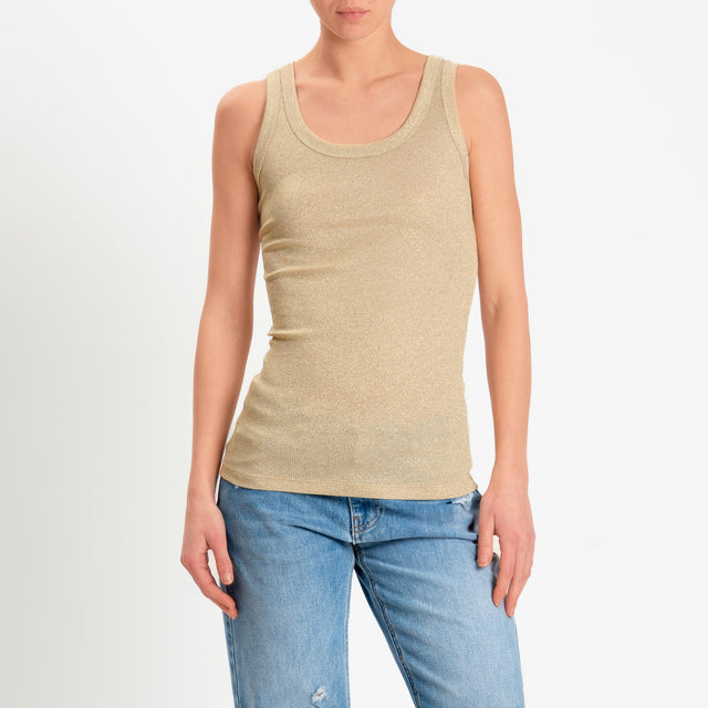 Vicolo-Top in lurex - naturale/oro
