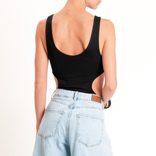 Vicolo-Body in jersey cut out - nero