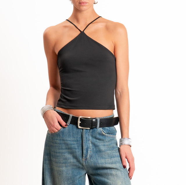 Vicolo-Top tessuto elasticizzato - nero