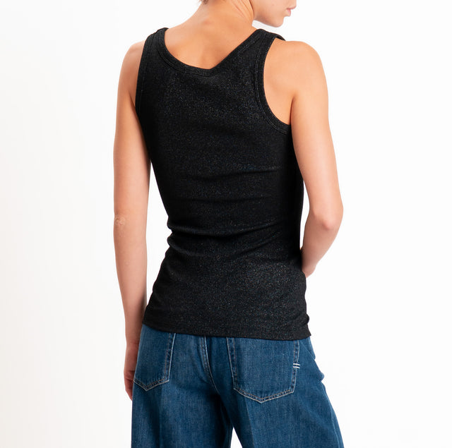 Vicolo-Top in lurex - nero