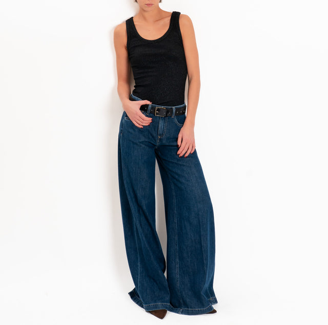 Vicolo-Top in lurex - nero