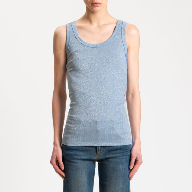 Vicolo-Top in lurex - cielo