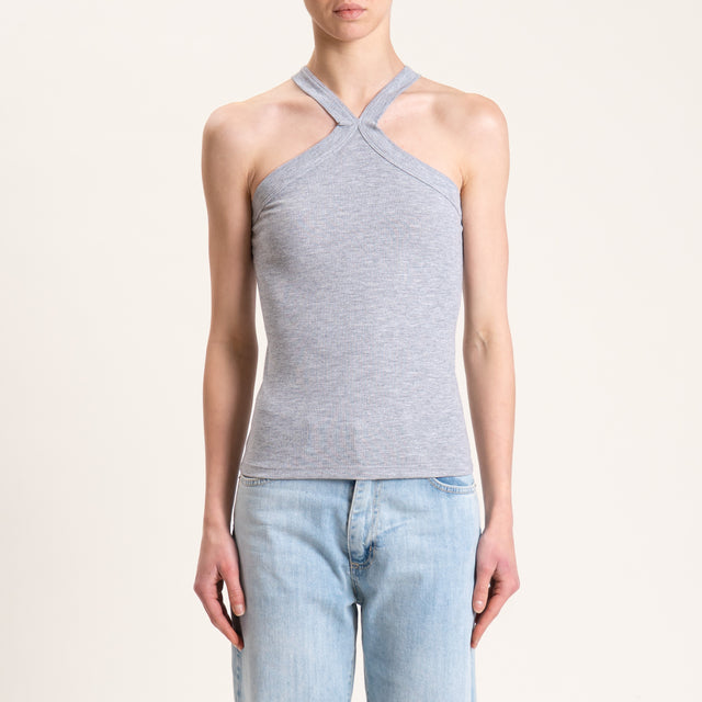 Vicolo-Top a costine - grigio