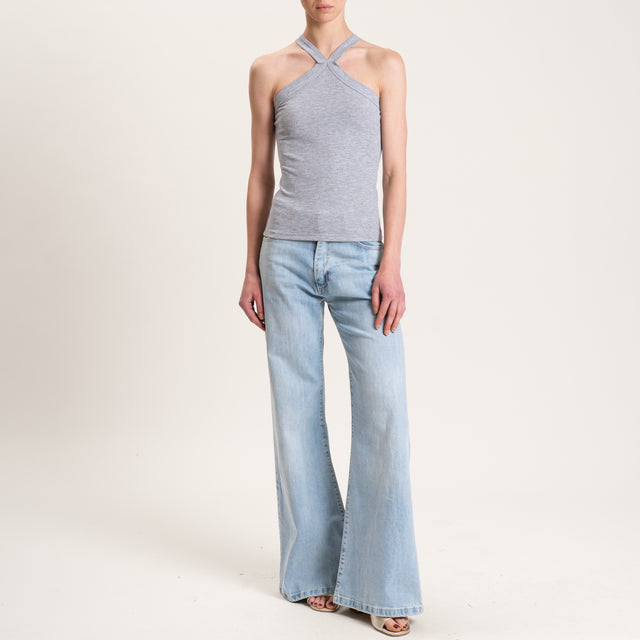 Vicolo-Top a costine - grigio