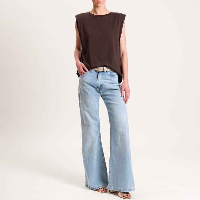 Vicolo-T-shirt con spalline - moro