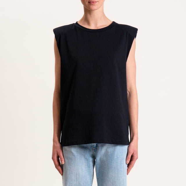 Vicolo-T-shirt con spalline - nero