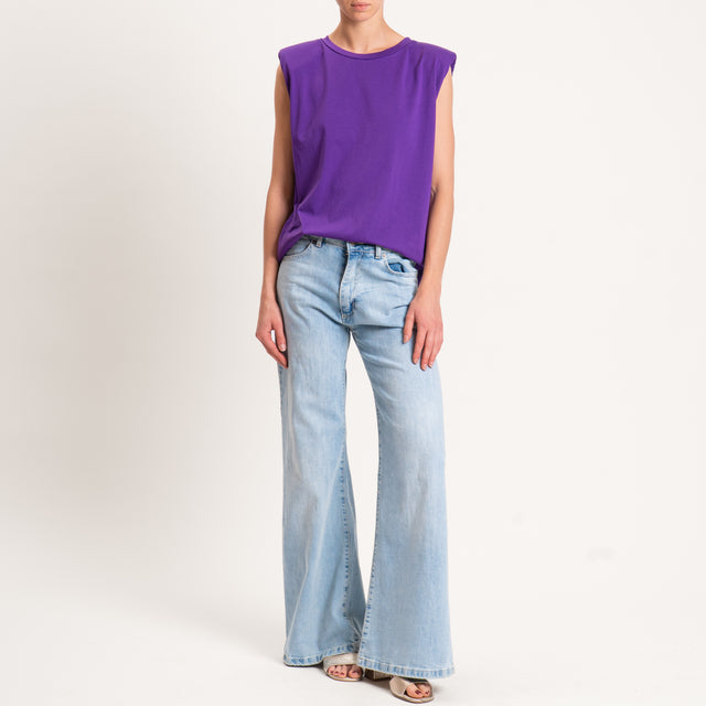 Vicolo-T-shirt con spalline - viola