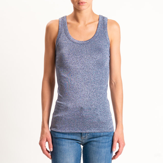 Vicolo-Top lurex - blu