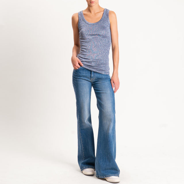 Vicolo-Top lurex - blu