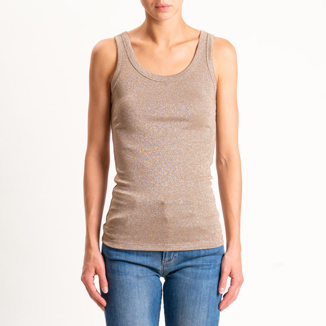Vicolo-Top lurex - bronzo