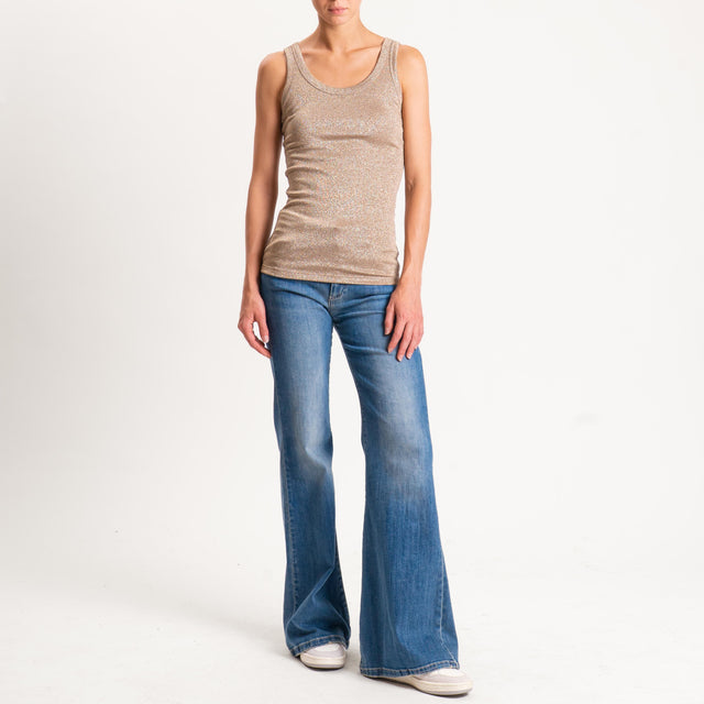 Vicolo-Top lurex - bronzo