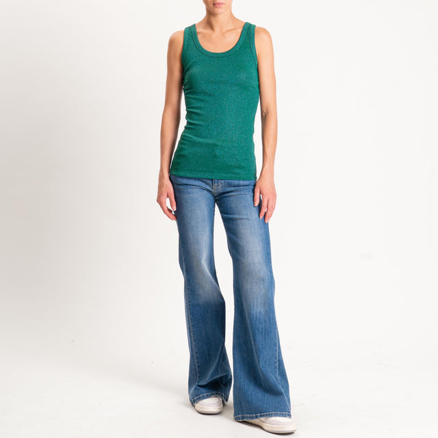 Vicolo-Top lurex - verde smeraldo