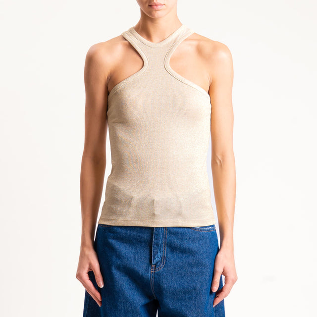 Vicolo-Top vogatore in lurex - gold