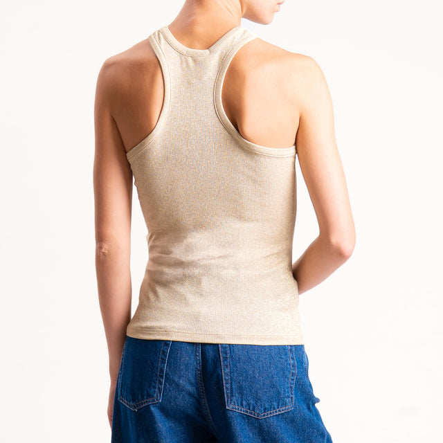 Vicolo-Top vogatore in lurex - gold