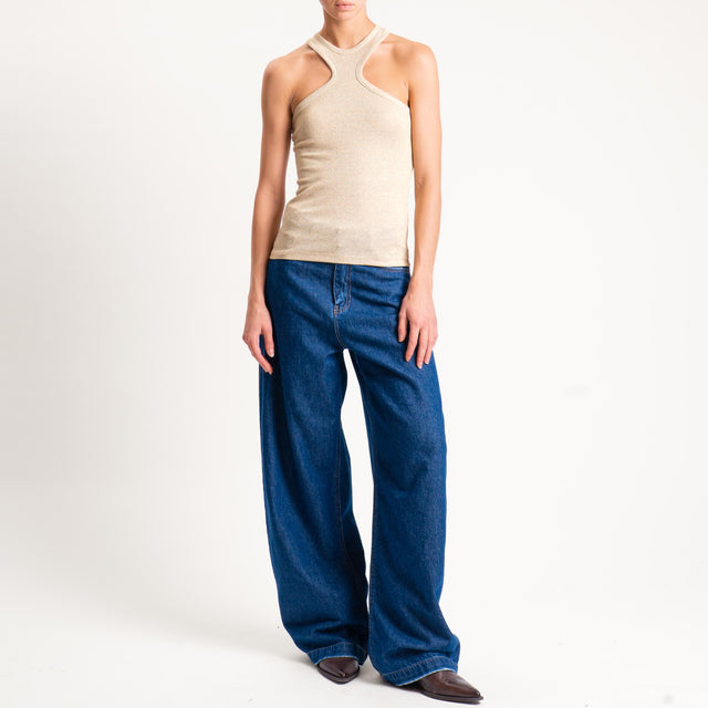 Vicolo-Top vogatore in lurex - gold
