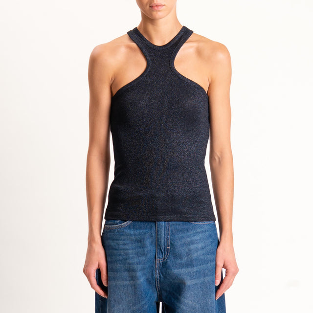 Vicolo-Top vogatore in lurex - nero