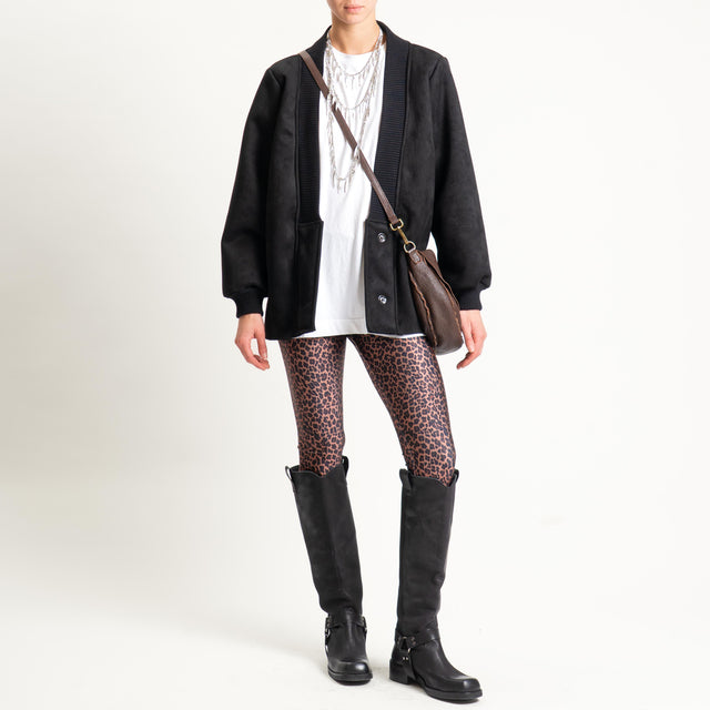 Vicolo-Leggings animalier - cuoio/nero