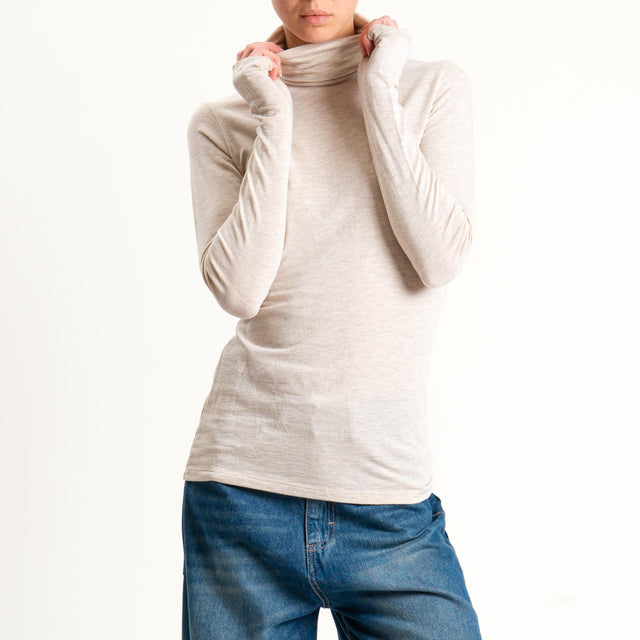 Vicolo-Maglia collo alto modal lana - cacha