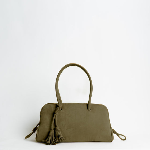 Vicolo-Borsa bauletto scamosciata - militare