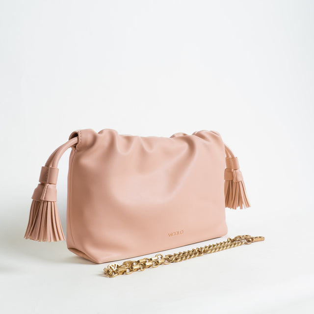 Vicolo-Borsa Tassel Small - cipria