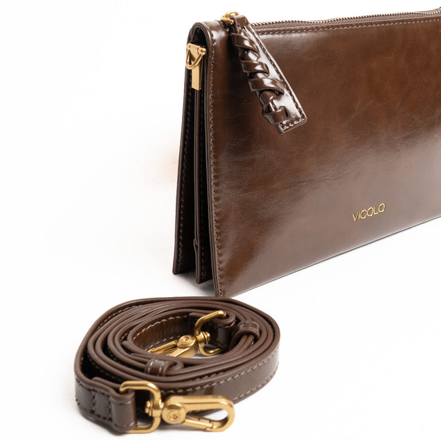 Vicolo-Borsa Croissant Vintage - moka