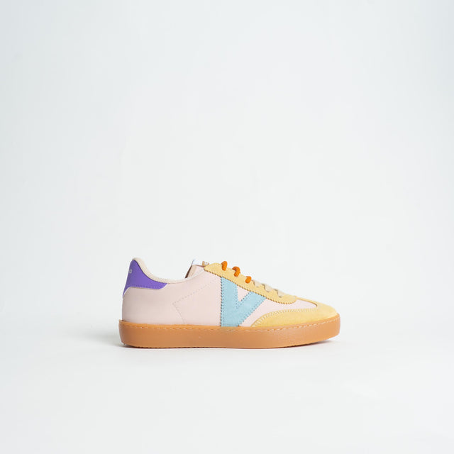 Victoria-Sneakers doppio tessuto - vaniglia