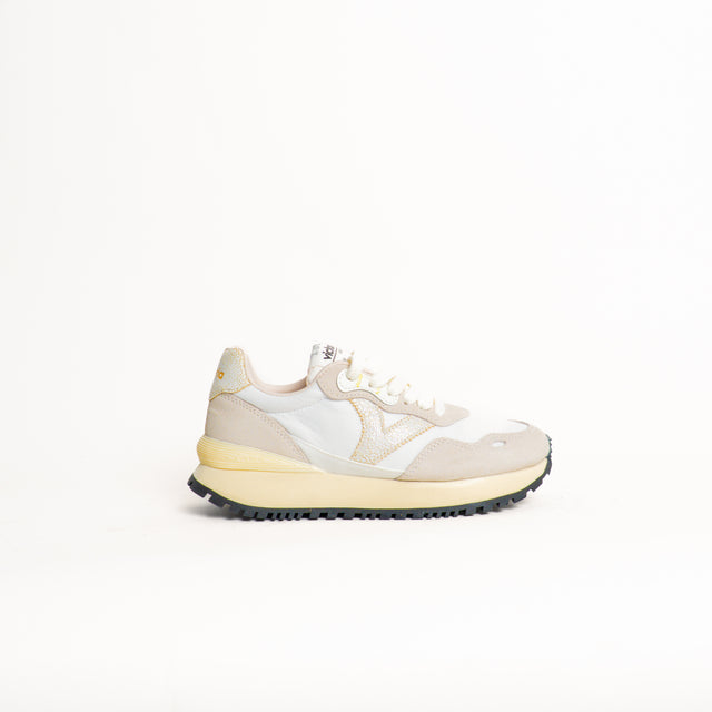 Victoria-Sneakers effetto camoscio - latte/taupe