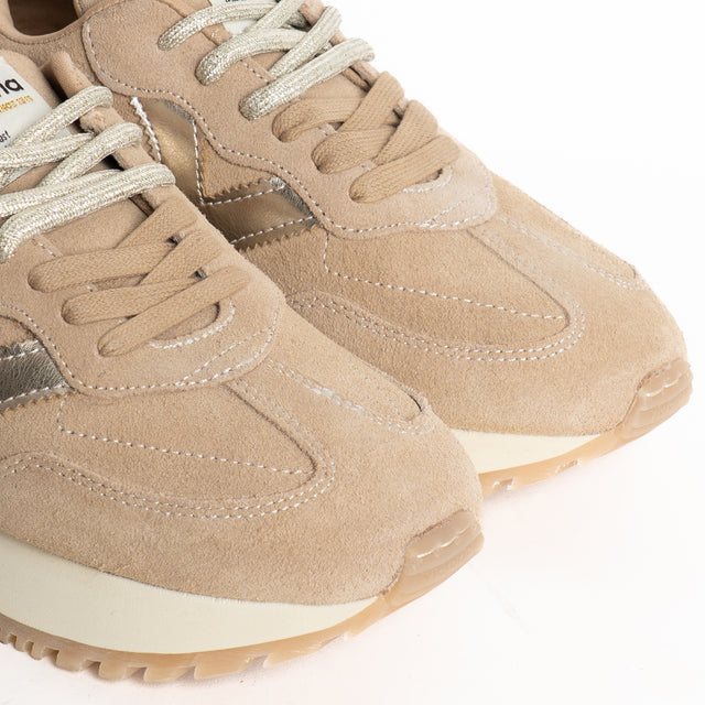 Victoria-Sneakers scamosciata con doppio laccio - beige
