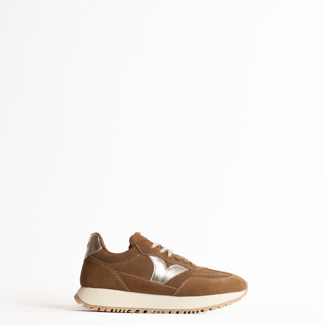 Victoria-Sneakers scamosciata con doppio laccio - cuoio
