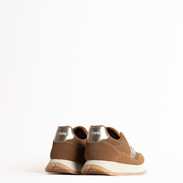 Victoria-Sneakers scamosciata con doppio laccio - cuoio