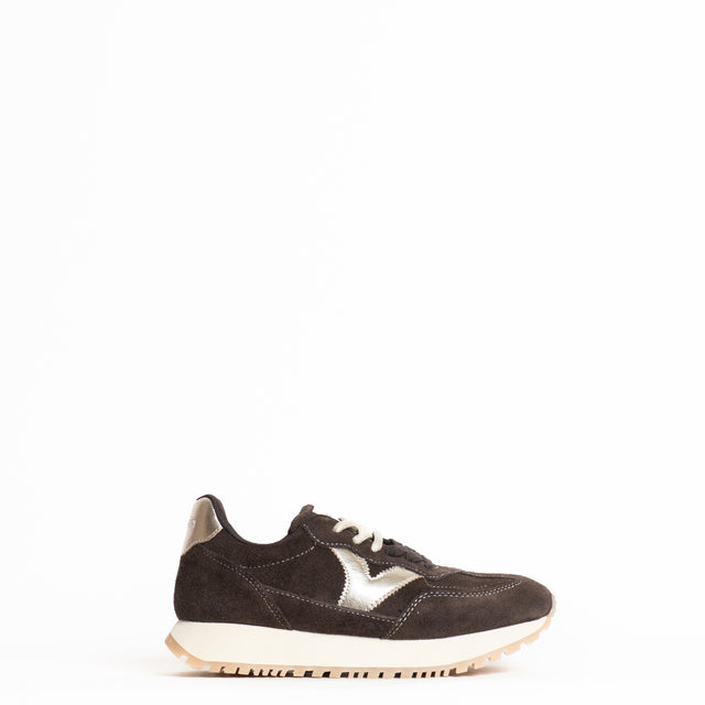 Victoria-Sneakers scamosciata con doppio laccio - marrone