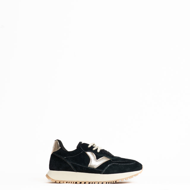 Victoria-Sneakers scamosciata con doppio laccio - nero