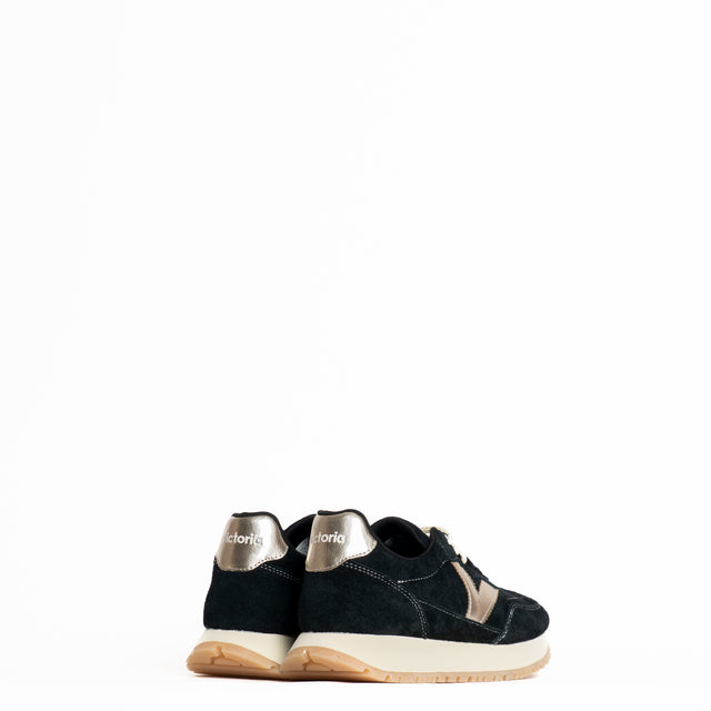 Victoria-Sneakers scamosciata con doppio laccio - nero