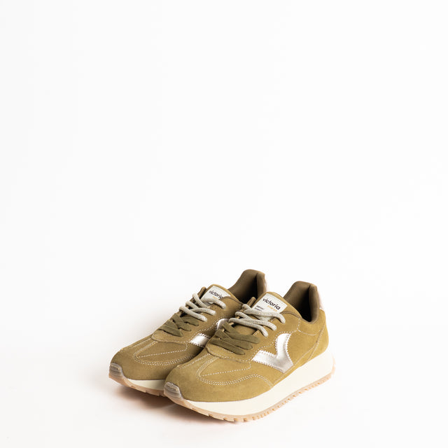 Victoria-Sneakers scamosciata con doppio laccio - oliva