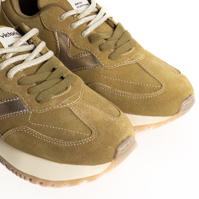 Victoria-Sneakers scamosciata con doppio laccio - oliva