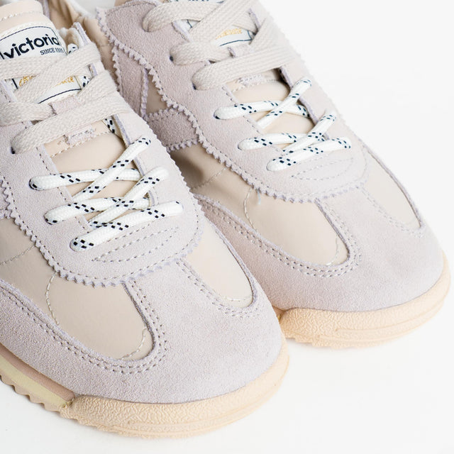 Victoria-Sneakers effetto camoscio doppio laccio - beige