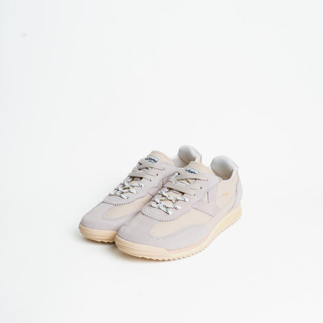 Victoria-Sneakers effetto camoscio doppio laccio - beige