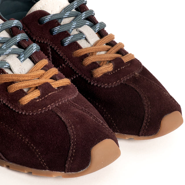 Victoria-Sneakers scamosciata con doppio laccio - Bordeaux