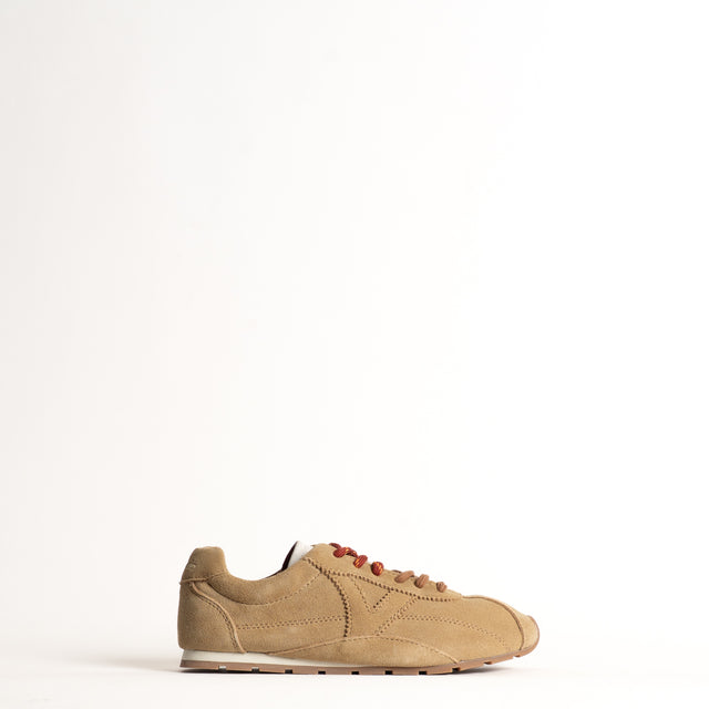 Victoria-Sneakers scamosciata con doppio laccio - camel